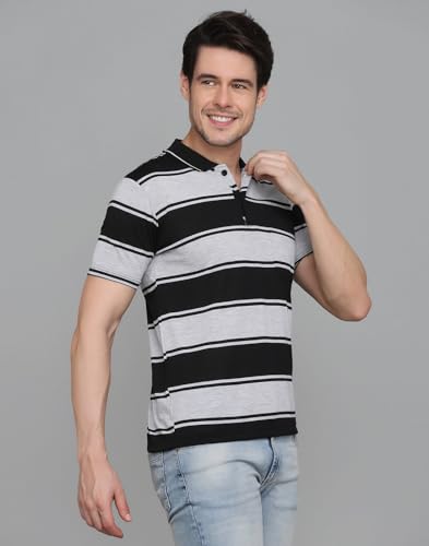 Image of INKKR Striped Men's Polo Neck T-Shirt Combo