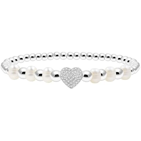 Tobestu Natural Pearl and Brass Beaded Bracelet Cover