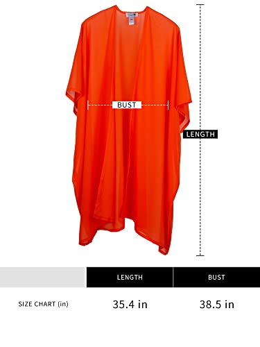 Women’s Beach Kimono Coverup Sheer Chiffon Cover Ups Swimwear Cardigan Summer4