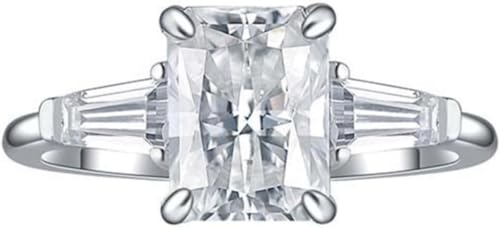 Anneaux de diamant parfaits en moissanite 2cts S925, l'éclat sans le coût élevé