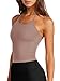 Womens High Neck Longline Sports Bra Adjustable Straps Sleeveless Workout Tank Top with Built in Bra Summer Fashion 2026(Sienna Medium)