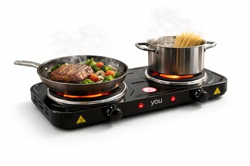 La Mejor Selección de Parrilla Electrica 2 Quemadores los 5 más buscados. 50 Parrilla Eléctrica 2 Quemadores de Hierro Fundido, 5 Niveles de Temperatura 2000w YOU