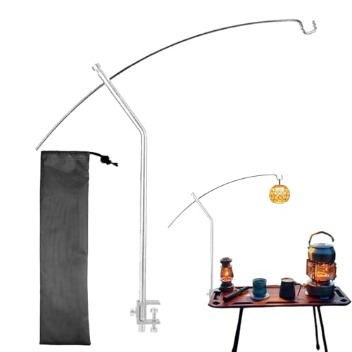 Support de lampe de camping ajustable avec pied pour lanterne d'extérieur et pêche