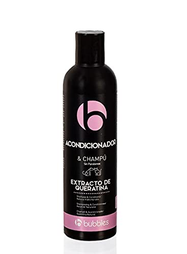 Bubbles 2-in-1 Hundeshampoo mit Hydro Keratin für langes Fell (250 ml)