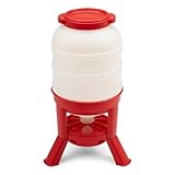 Agrarzone Hühner Futterspender 40 Liter - robuster Hühner Futterautomat mit Füßen - hohe Kapazität, ideal für Geflügel - Hühnerfutter Spender reduziert Futterverlust