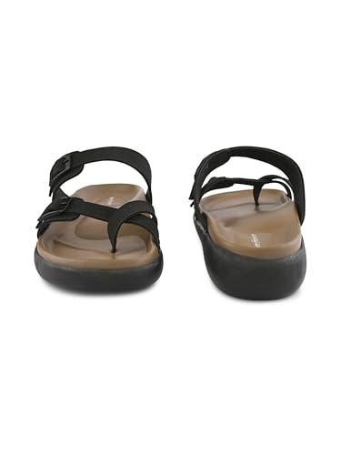 Image of San Frissco Men's Dual Buckle Slide Sandals | Adjustable Straps | Cushioned Footbed | Lightweight Casual Slip-On Sandals