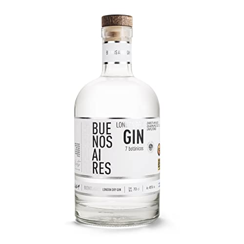 GIN Premium Argentino - London Dry - 70cl - Fórmula con 7 botánicos - Textura Seca - BUENOS AIRES GIN