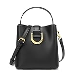 MoreFarther Leder-Umhängetasche, Schultertasche für Damen, Geldbörsen, Handtaschen, verstellbarer Riemen, Designer-Taschen, Schwarz, Umhängetasche
