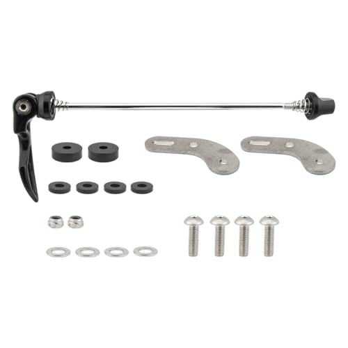 Tubus Adapter Set for QR Large Skewers - Bike Rack Mounting Kit for Non-Eyetlet Frames, Compatible with Classic Series Racks, Black/Silver, Durable Engineering