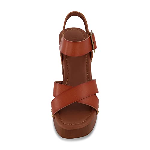 Dunes Women's Patsy Faux Wood Sandal +Comfort Foam & LiteSole Technology, Wide Widths Available3