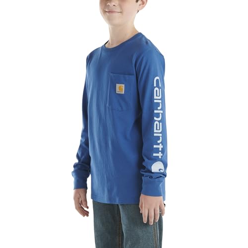 Carhartt Boys' Long Sleeve Crewneck T-Shirt with Pocket - Image 6