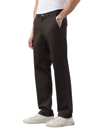Pantalon chino homme coton stretch slim fit, vêtement de bureau uni et confortable
