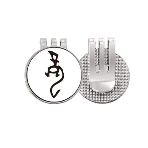 Marqueur de balle de golf dragon zodiaque chinois et clip de chapeau magnétique émail