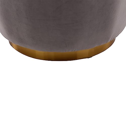 Sillón Redondo Plegable Terciopelo Gris miniatura 6