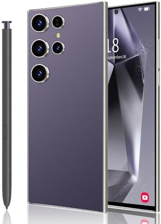 C24 Ultra Smartphones,8GB RAM 256GB ROM Cell Phones,5G Full Netocm 6800mAh Battery+6.8" Display 120Hz 64MP Camera,10-Core High-Performance chip Phone（Phantom Purple）