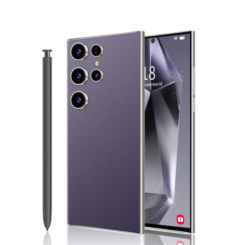 C24 Ultra Smartphones,8GB RAM 256GB ROM Cell Phones,5G Full Netocm 6800mAh Battery+6.8" Display 120Hz 64MP Camera,10-Core High-Performance chip Phone（Phantom Purple）