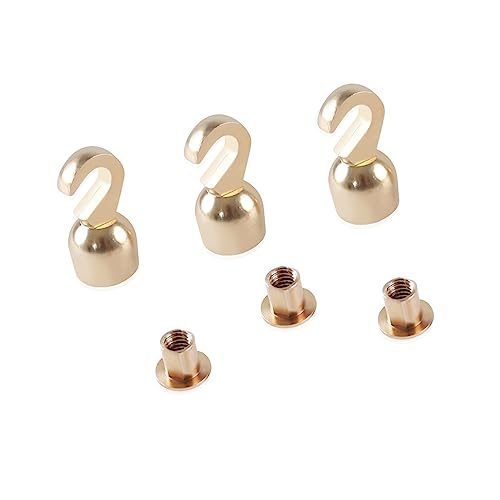HQPARRTS for Grandfather Clock Weight Shell Hook and Nut Set of 3 Older Style-4 mm Thread (3 PCS Shell Hook and Nut)
