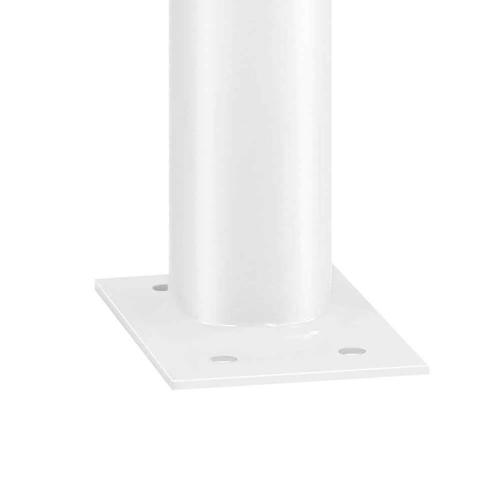 ROBUSTO Rammschutzbügel, r/w, aufdübeln, Stahl, Ø 7,6 cm, 30 x 65 cm, Art.-Nr. 99477 | Rammschutzbügel | Rammschutz | Wandschutzbügel