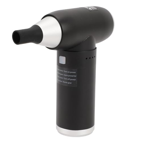 Ymiko Compressed Air Duster, Turbofan Blower Powerful Airflow Low Noise 6000mAh Battery USB Rechargeable Portable Electric Air Duster Portable Air Duster for Office Home Travel