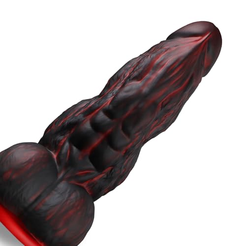 20cm Riesen Fantasy Monster Dildo,6.5cm Durchmesser XXL realistischer Dicker Silikon Saugnapf Dildo für Stimulation Vaginalen G-Punkt und Prostata,Huge Anal Plug Dildos für Schwule Männer und Frauen