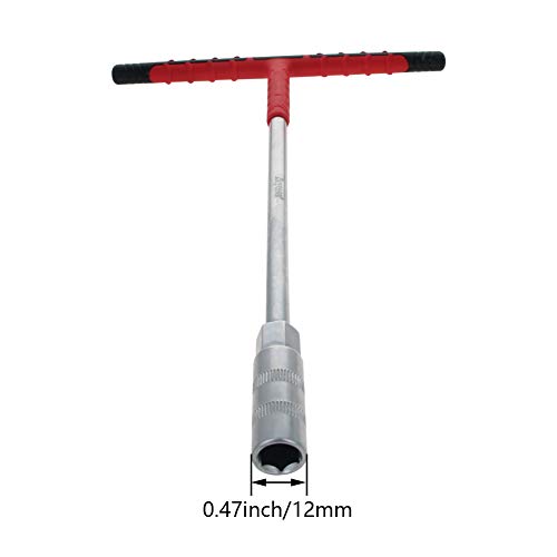 Utoolmart Rubber Coated T Handle 12Mm Hex Hexagon Socket Wrench Spanner Tool 1 Pcs #TOP1