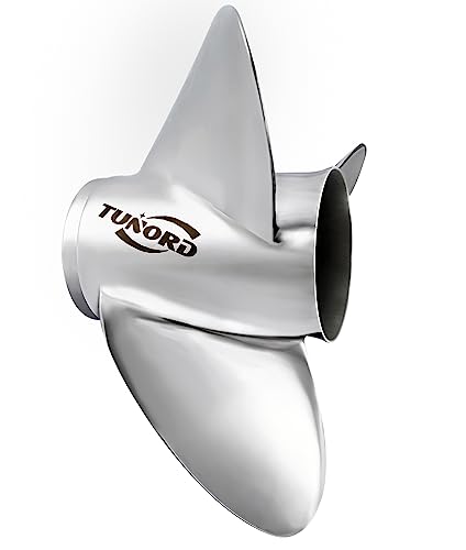 Image of OEM Grade 3-Blades Mercury Stainless Steel Propeller for Boat Outboard Engines for Mercury 75HP 80HP 90HP 100HP 115HP 125HP with 4-1 /4 inch Gearcase