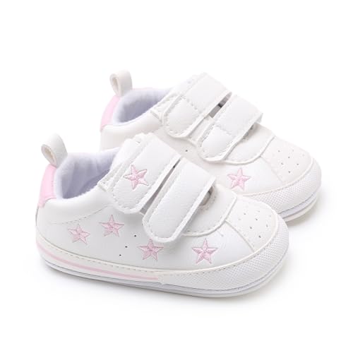 Image of RVROVIC Baby Boys Girls Anti-Slip Sneakers Soft Ankle Boots Toddler First Walkers Newborn Crib Shoes