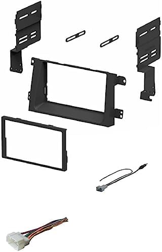Double DIN Car Stereo Radio Install Dash Kit, Wire Harness, and Antenna Adapter Combo for 2005 2006 2007 2008 Honda Ridgeline image 2