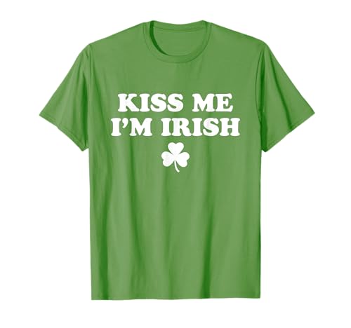 Kiss Me I'm Irish Shamrock St Patricks Day Men Women Kids T-Shirt