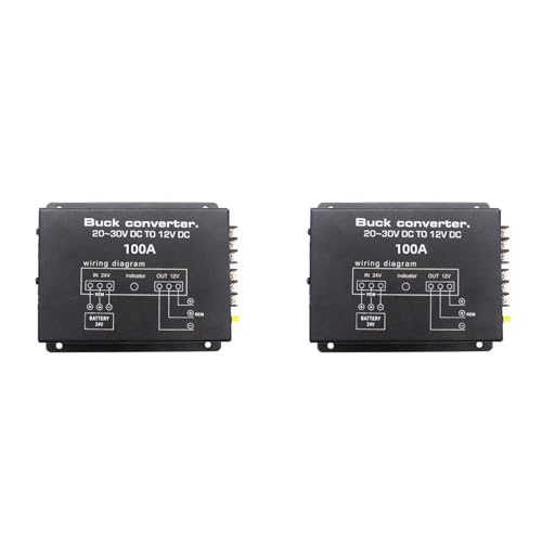 Convertisseur DC 24V à 12V 100A pour camion et bus avec contrôle de température x2