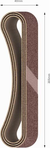 Set de 3 bandes abrasives Grains 6080120 Type X440 pour ponceuse à bande 40 x 305mm - vue 8