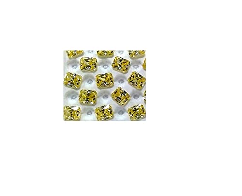 Zircone cubique AAA jaune clair octogonal 9x11mm pour haute joaillerie