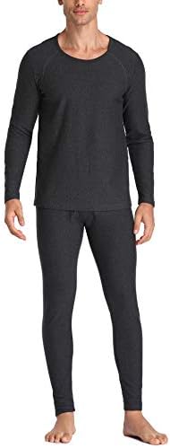 LALAVAVA Lusofie Men's Cotton Thermal Underwear Set Heavyweight Long Johns Ultra Soft Base Layer