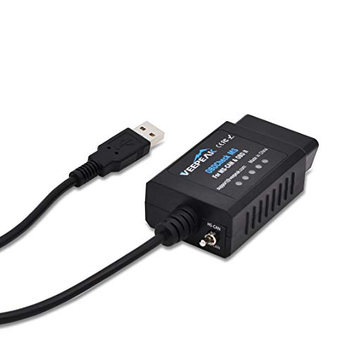 Veepeak FORScan USB OBD2 Adapter with HS-CAN MS-CAN Switch, Full-System Diagnostic Code Scanner