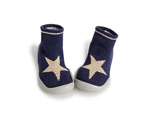 Collegien 511D Bonne Glisse Hausschuhe Socken schwarz mit Gold...