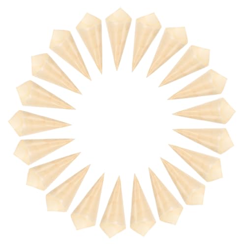 TOYANDONA 50 Piezas Unidades Conos Biodegradables de Madera para Aperitivos y Vasos Cónicos Desechables para Fiestas Envases Ecológicos para Helados y Snacks