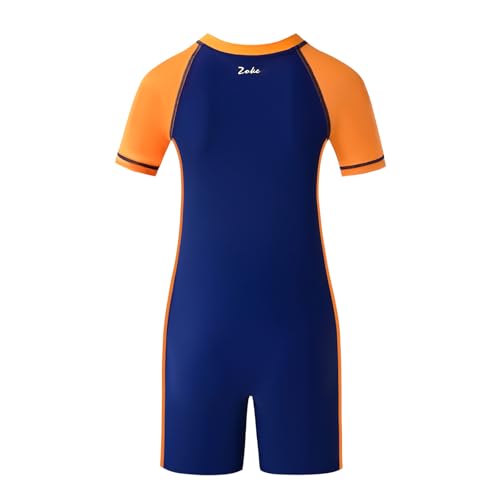 Image of karrack Girls and Boys One Piece Rash Guard Swimsuit Kid Water Sport Short Swimsuit UPF 50+ Sun Protection Bathing Suits
