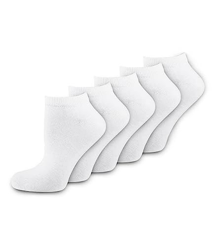 Nur Die 5er Sneaker Socken Classic aus Baumwolle atmungsaktiv weich rutschfest niedrig geschnitten Multipack Unisex Sneaker-Socken Damen Herren