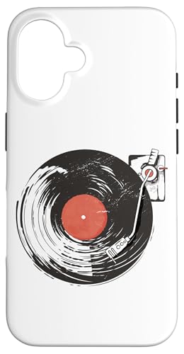 Coque pour iPhone 16 Musicien en vinyle DJ Table tournante Producteur de musique