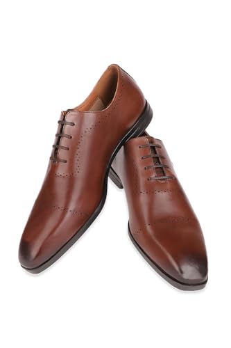 Image of Louis Philippe Men Premium Leather Breathable Lining Material Anti Slip with Heel TPR Sole Formal Oxford Shoes