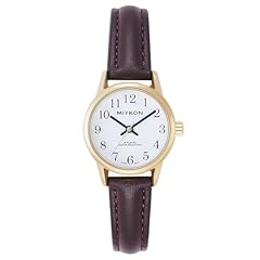 Brown Strap, Gold Case, White Dial