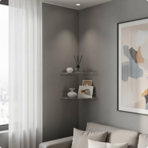 Estante acrílico para baño y hogar, repisa triangular de diseño moderno, arcoíris 6