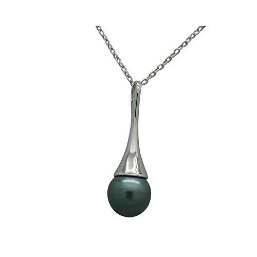 Pendentif Perle Tahiti Abelia argent massif : sublimez un décolleté terne avec le gris vert
