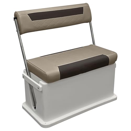 Wise 8WD437-1900 Premium Swingback Cooler/Storage Seat, 62 Quart, Neutral/Meteor