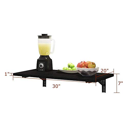 Need Wall Mounted Folding Table - Heavy Duty Small Fold Down Dining Table Length 30" Width 20" Perfect Addition To Home Office/Laundry/Home Bar/Kitchen & Dining Room Ac15Cb(L30 W20) #TOP1