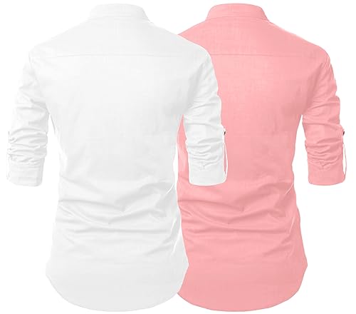Image of FINIVO FASHION Men's Solid Regular Fit Kurta