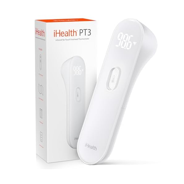 iHealth-No-Touch-Forehead-Thermometer-for-Adults-Kids-Babies-1s-Fast-Accurate-3-Ultra-Sensitive-Sensors-Quiet-Vibration-Feedback-Digital-Large-LED-Digits-Easy-to-Use-for-Home-Nurses-PT3