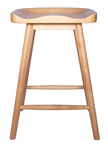 Amazon Brand - Rivet Kitchen Height Bar Counter Stool, Birch, Natural Finish, 36.6 cm D x 44 cm W x 61.5 cm H