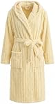 HEARTNICE Fuzzy Soft Robes for Women, Long Plush Hooded Robe Fluffy Warm Bathrobes