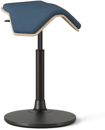 Branch Saddle Stool - Height-Adjustable Active Seat with Ergonomic Design, Recycled Polyester Fabric, Wobble Stool Supports Movement in All Directions, Home & Office Stool - ILOA Plus Pacific - Thumbnail 2